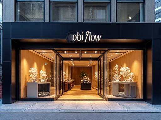 モダンで洗練されたObi Flow銀座店の外観